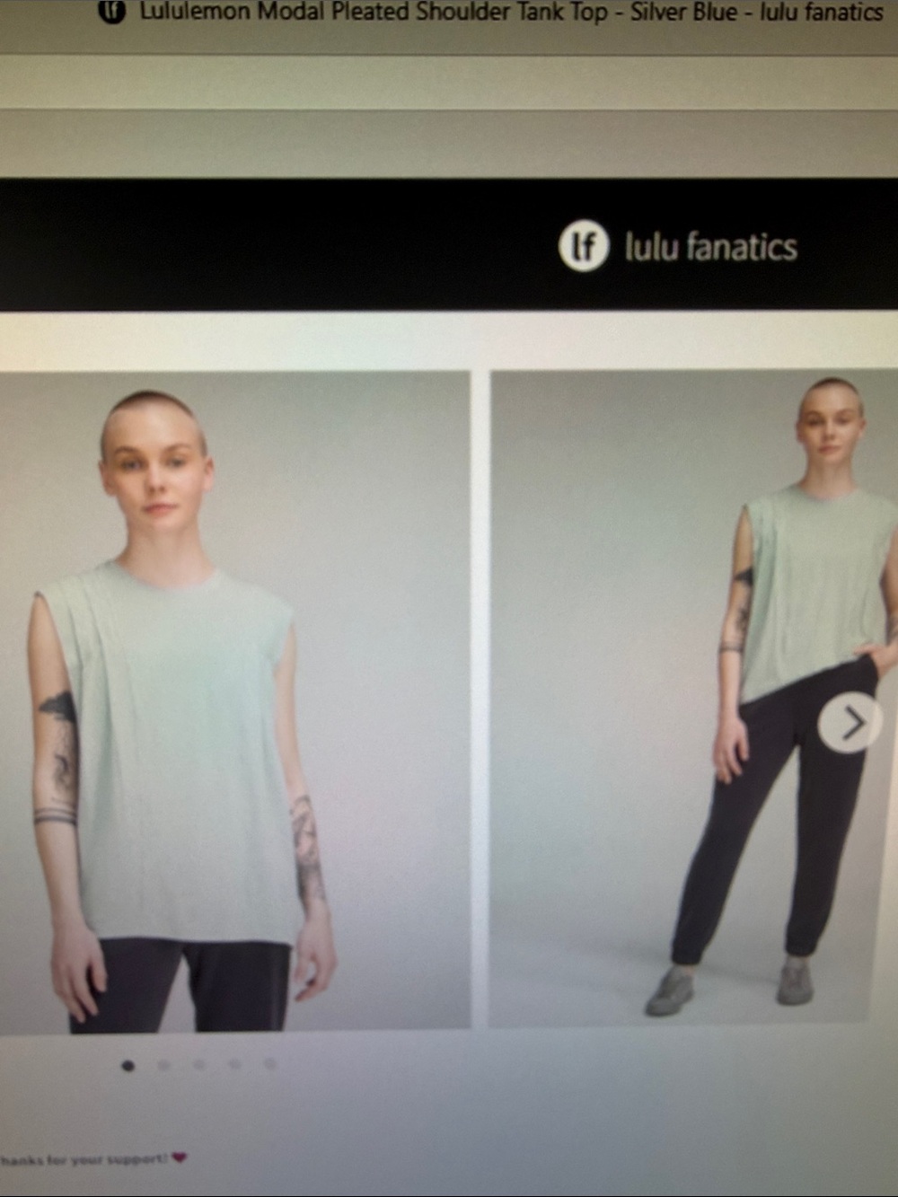 lululemon athletica Modal Pleated Shoulder Tank
